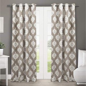 Medallion Blackout Thermal Grommet Curtain Panels